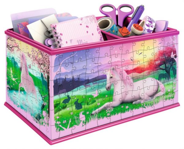 Puzzle 3D Puzzle Aufbewahrungsbox: Einhorn