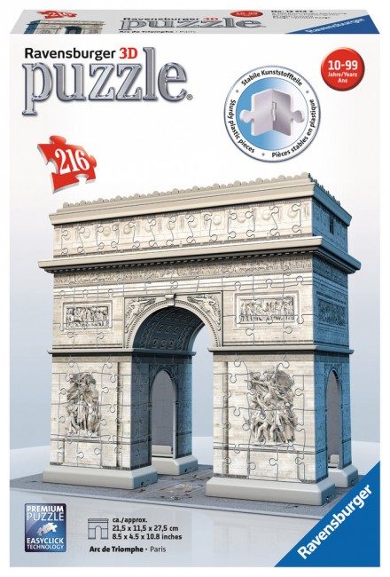 Puzzle 3D triumfální oblouk, Paříž, Francie
