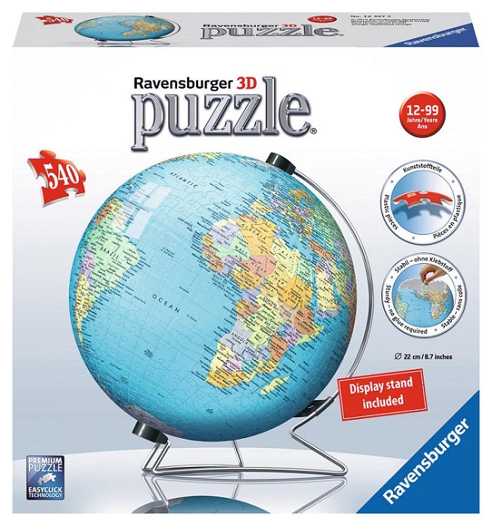 Puzzle Földgömb angolul 3D-ben