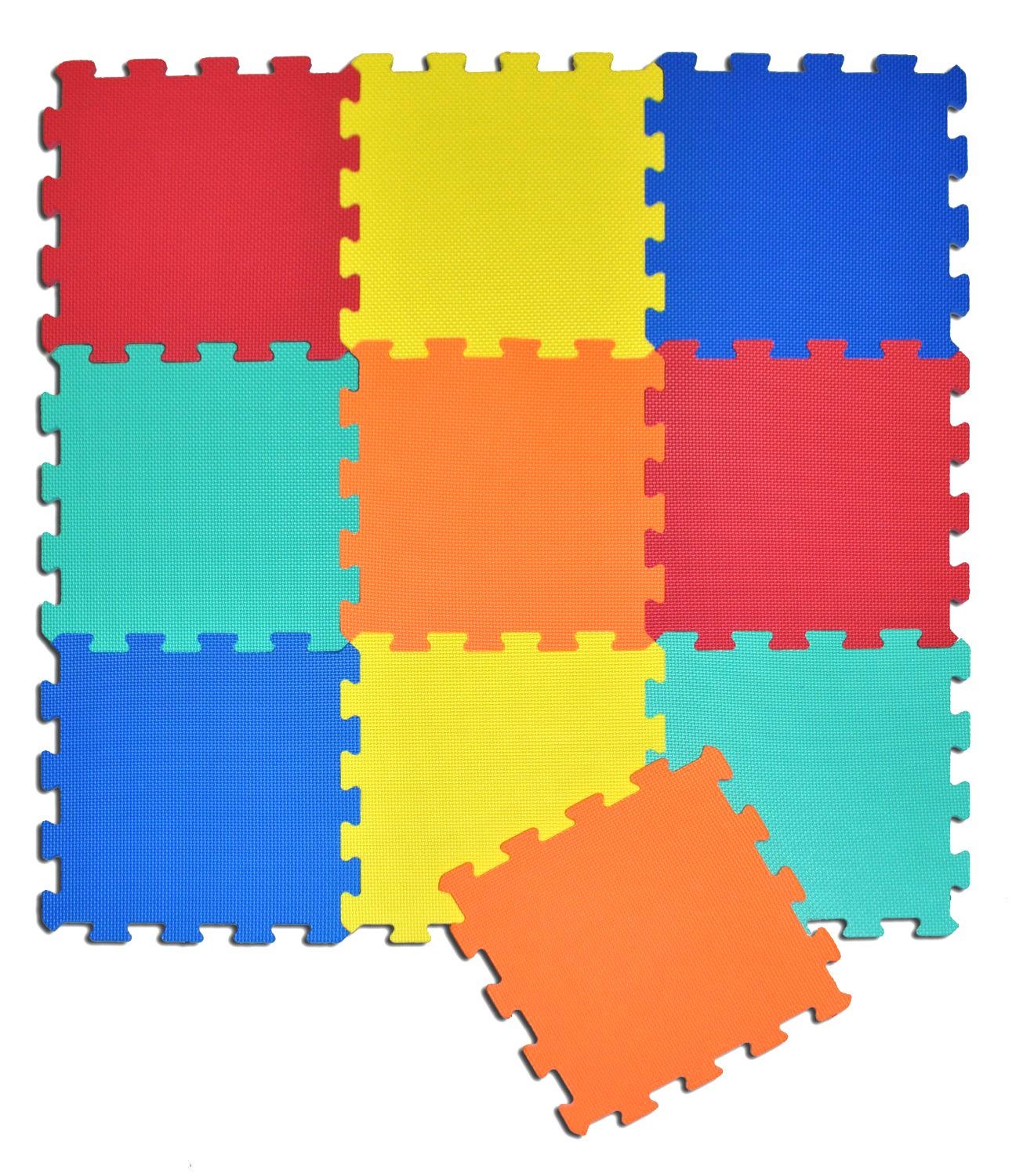 Puzzle Espuma para bebé Puzzle Mat 5 colores 9 piezas