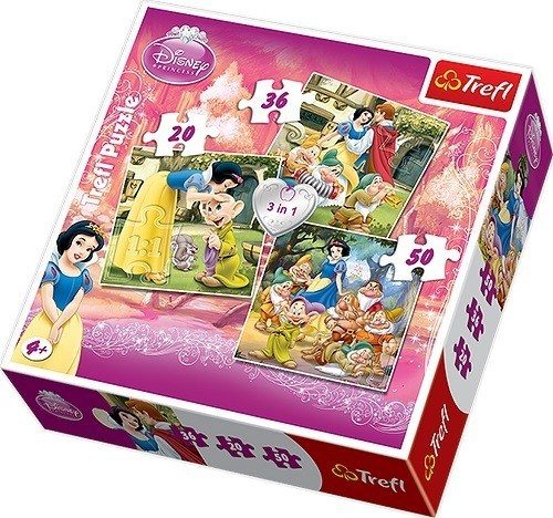 Puzzle Blanche-Neige 3v1