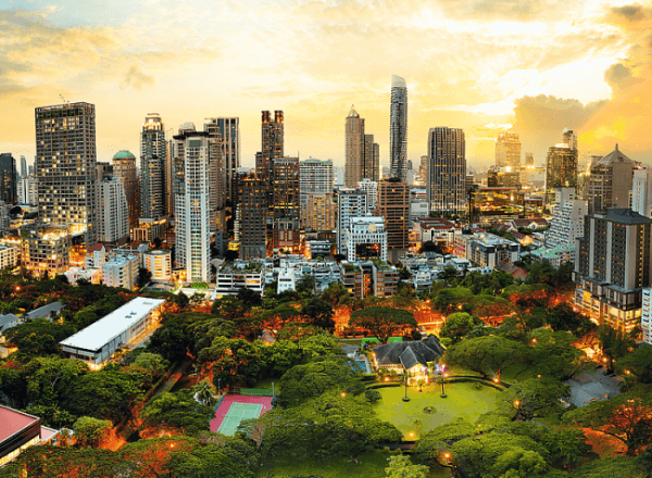 Puzzle Západ slunce v Bangkoku
