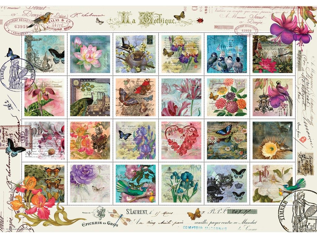Puzzle Collage de timbres