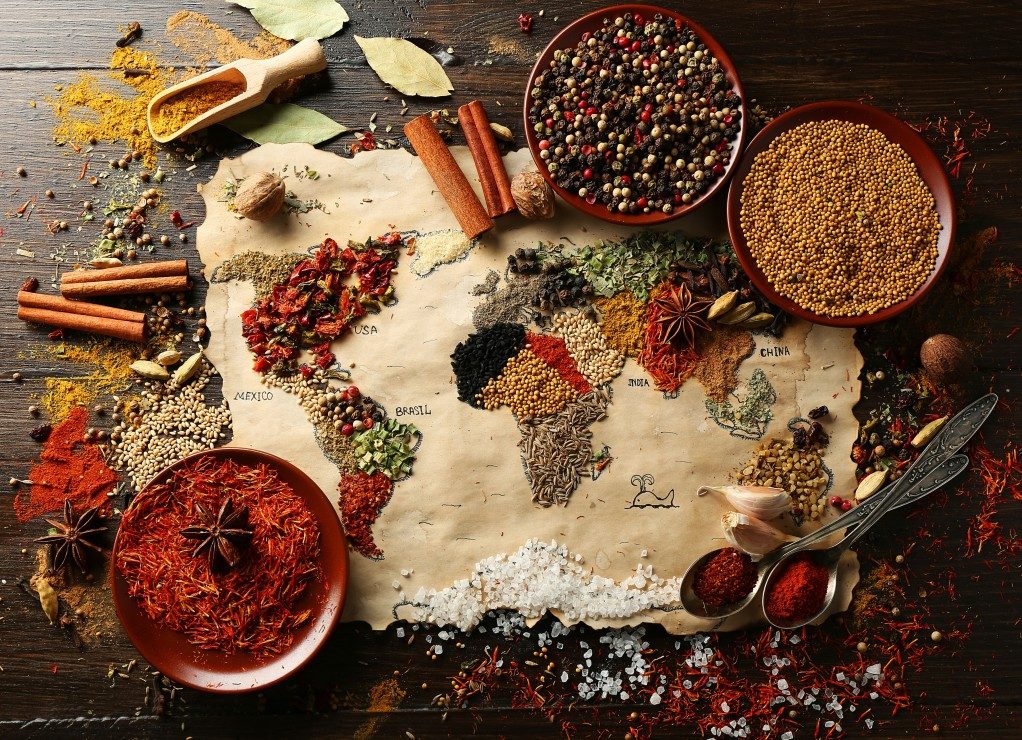 Puzzle Verdenskort i krydderier