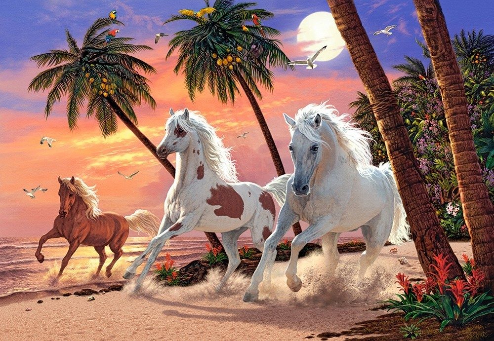 Puzzle Witte paarden