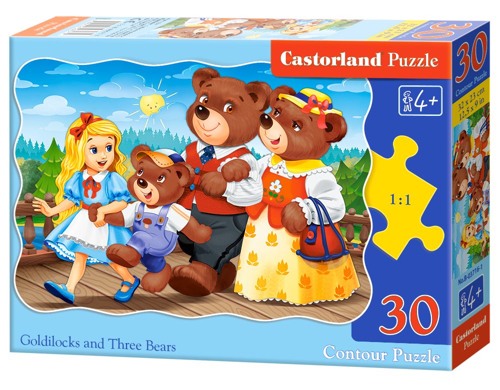 Puzzle Zlatovláska a tri medvede 30 dielikov