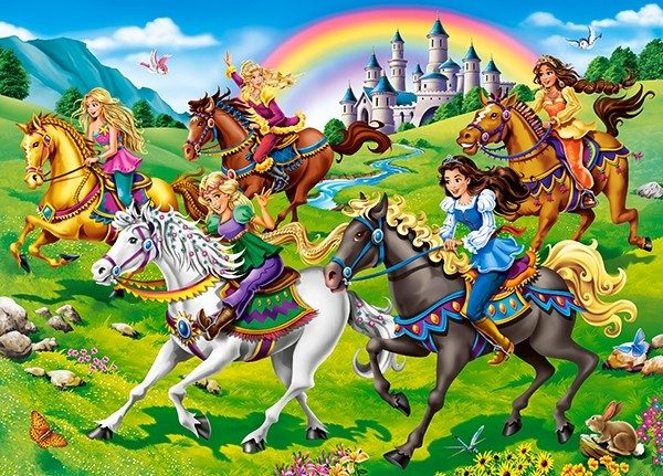 Puzzle Конна езда на принцеса