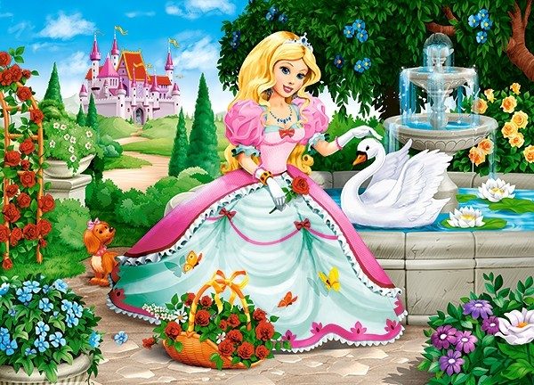 Puzzle Princesse avec cygne