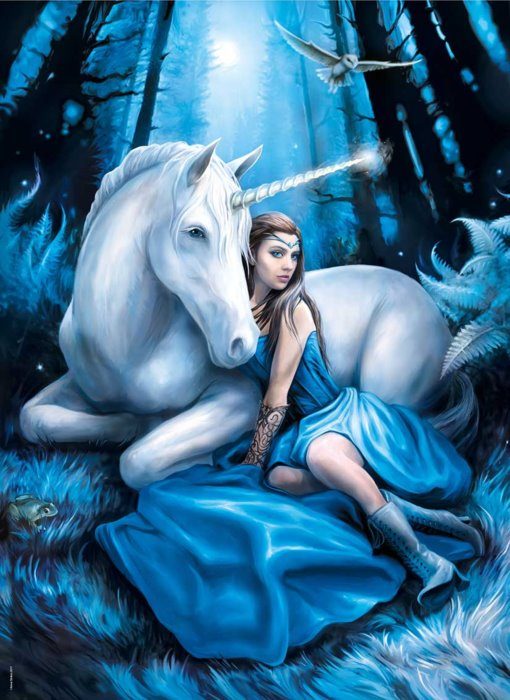 Puzzle Anne Stokes: Blue moon