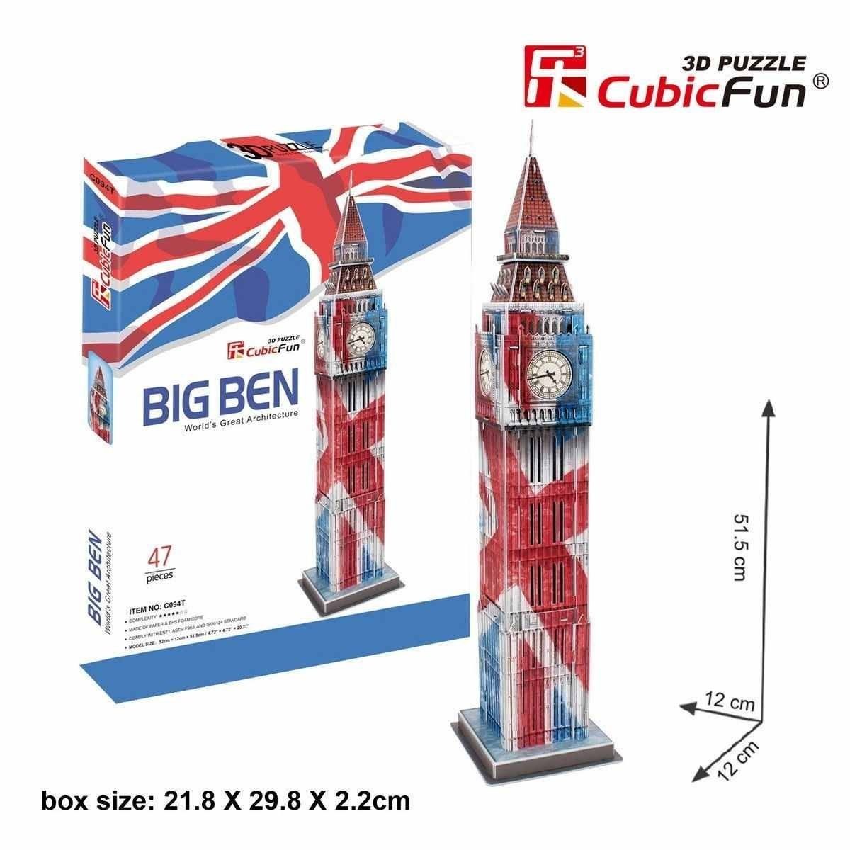 Puzzle Big Ben színes, London - 3D