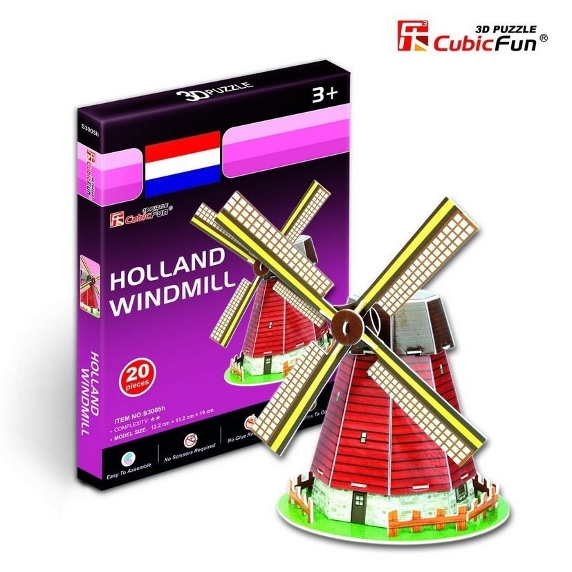 Puzzle Windmill, Holland 3D Mini