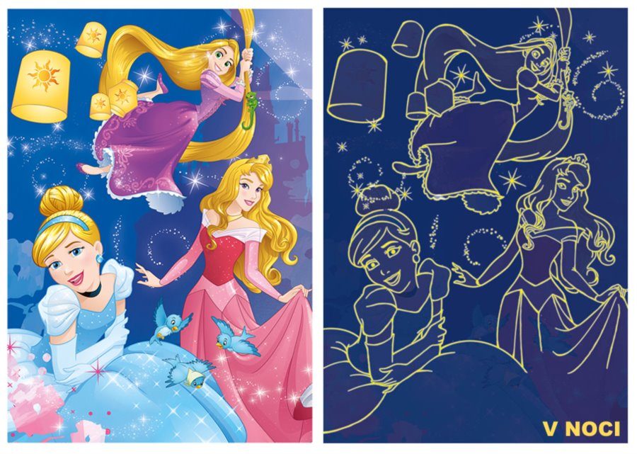 Puzzle Disney princezné: Oslava neon