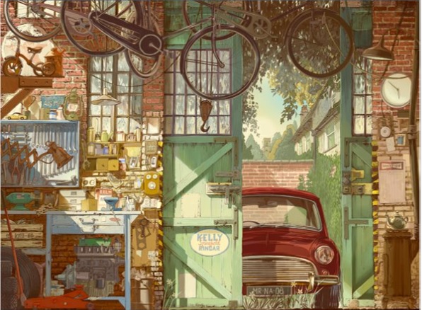 Puzzle Gammel garage, Arly Jones