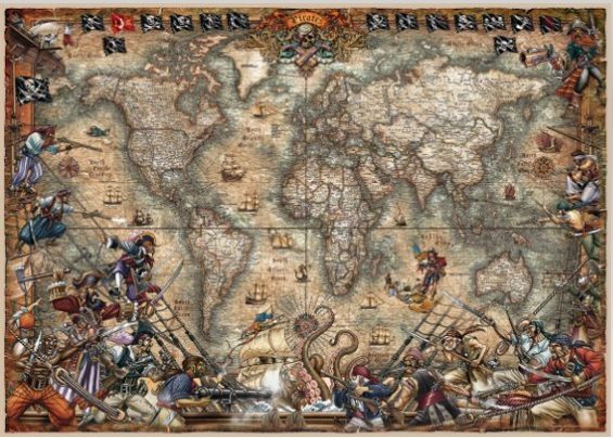 Puzzle Pirátska mapa