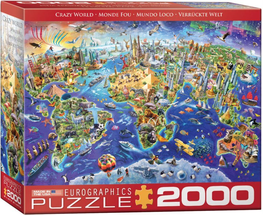Puzzle Őrült világ - Világtérkép