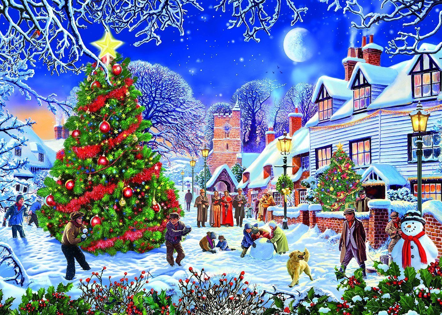 Puzzle L'albero di Natale del villaggio