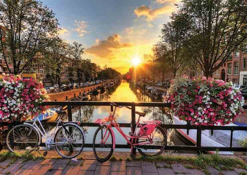 Puzzle Východ slnka v Amsterdame