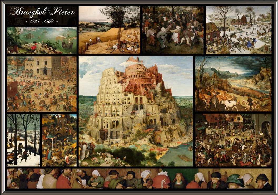 Puzzle Pieter Bruegel: Koláž obrazov