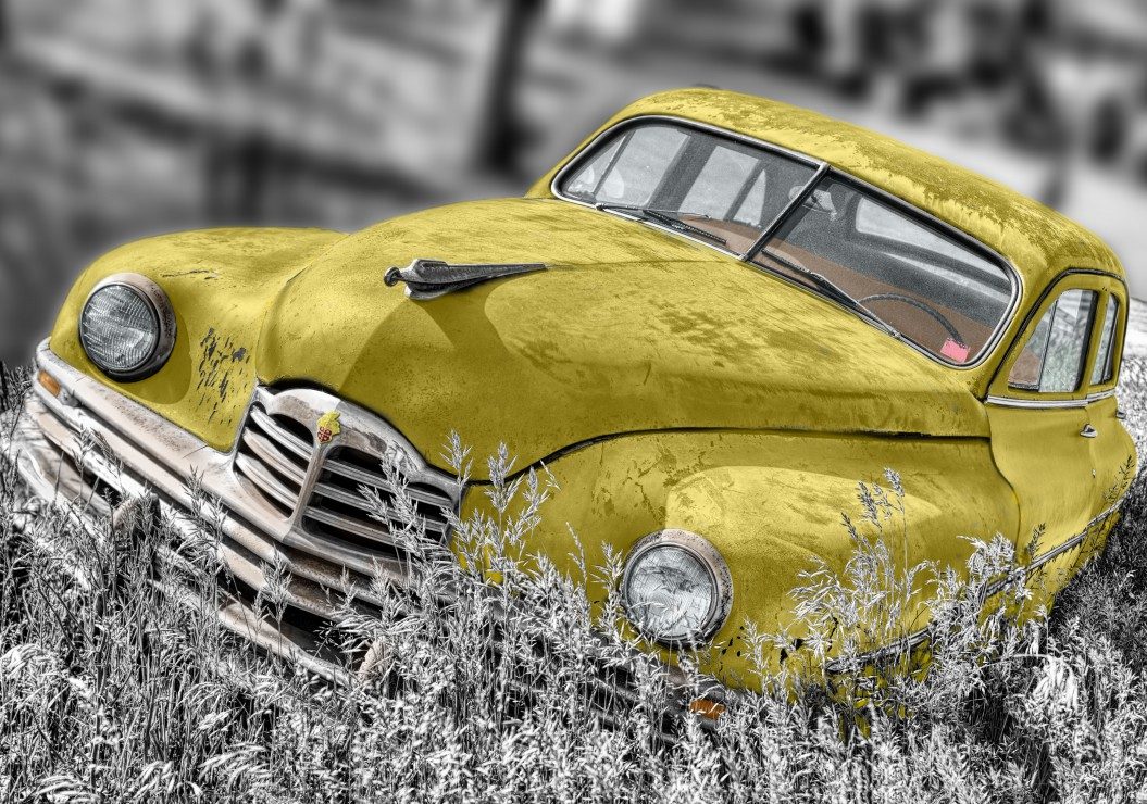 Puzzle Oldtimer yellow