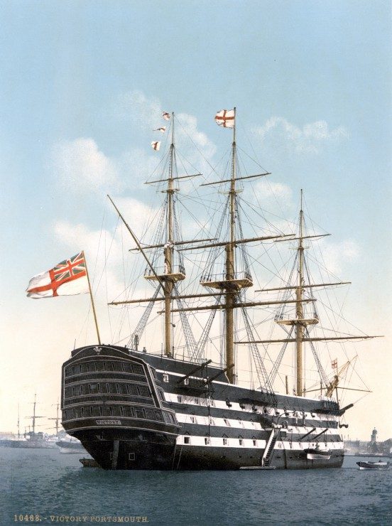 Puzzle HMS Victory Portsmouthban, 1900