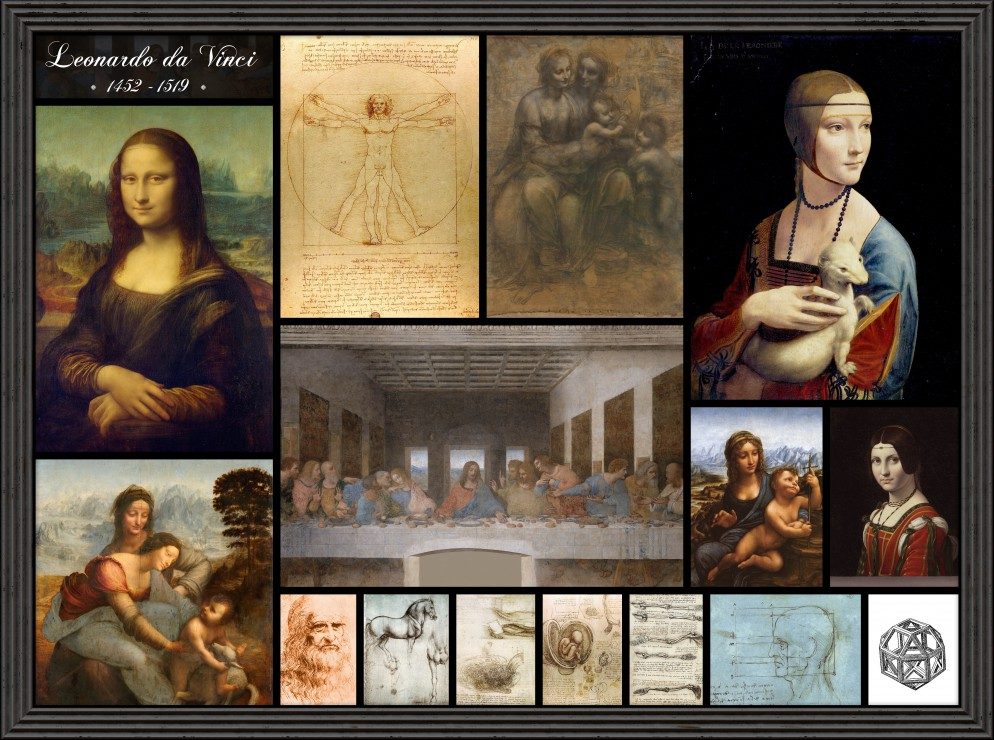 Puzzle Leonardo da Vinci - brikker 000 Collage, 2