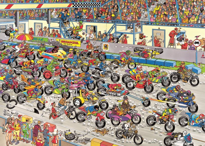 Puzzle Jan van Haasteren: Motoristična dirka