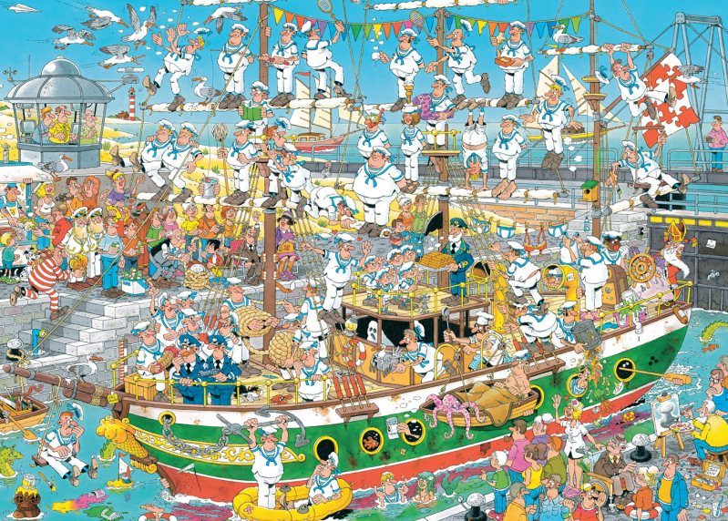 Puzzle Jan van Haasteren: Magas hajókáosz