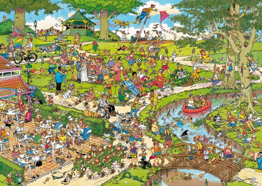 Verkleuren voor de hand liggend Evalueerbaar Puzzle Jan van Haasteren: The Park II, 1 000 pieces | Puzzle-USA.com