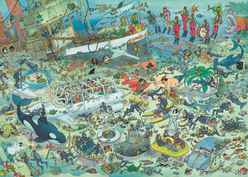 Puzzle Jan van Haasteren: Podmorská zábava