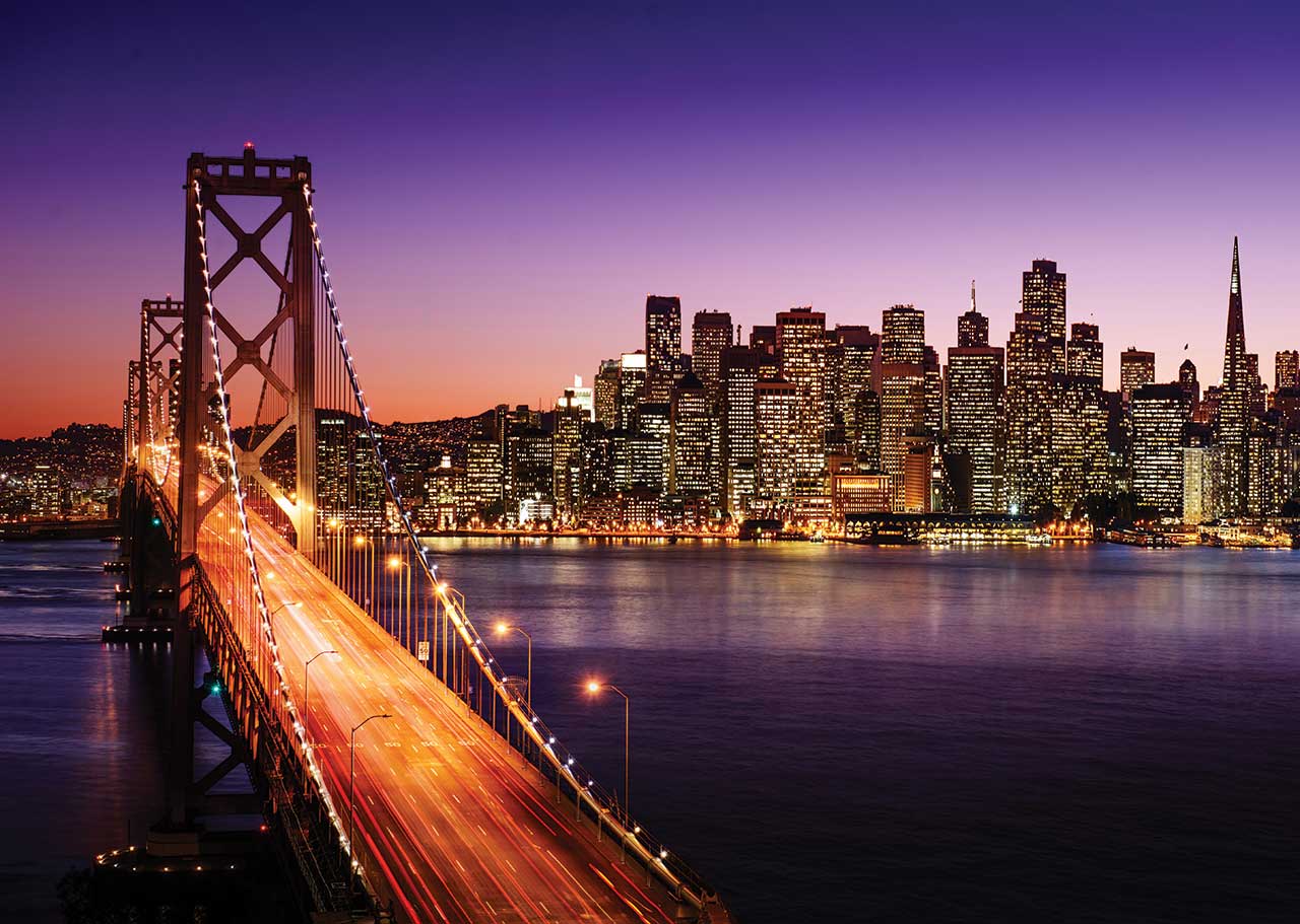 Puzzle San Francisco Bridge bei Sonnenuntergang