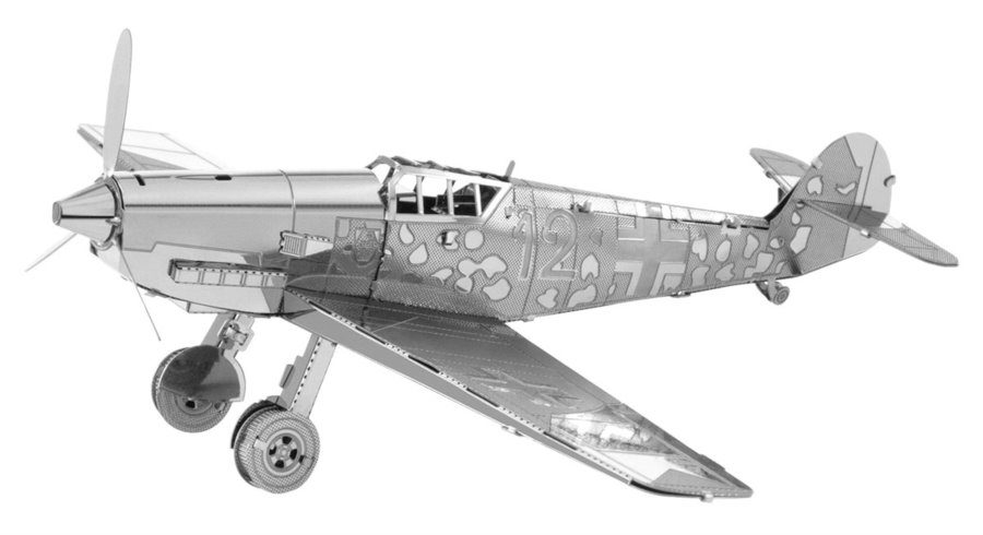 Puzzle Messerschmitt BF-109 vadászrepülőgép - Fém - 3D