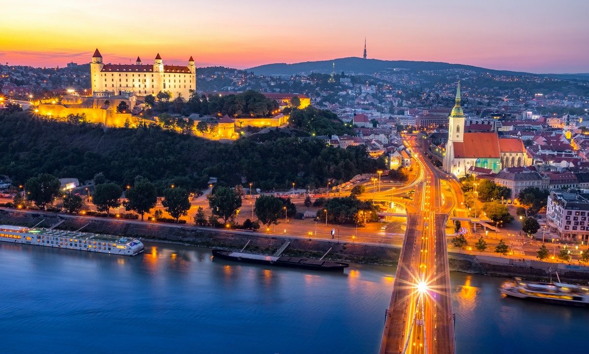 Puzzle Blick auf die Hauptstadt Bratislava
