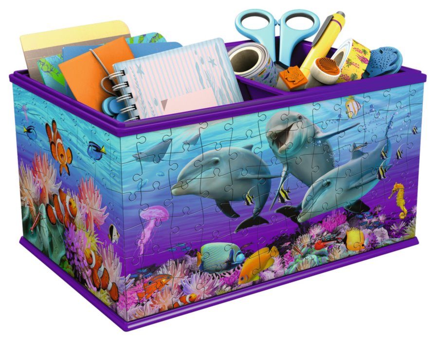 Puzzle Caja de almacenamiento de rompecabezas 3D: mundo submarino