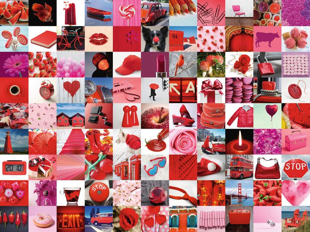 Puzzle 99 smukke røde ting