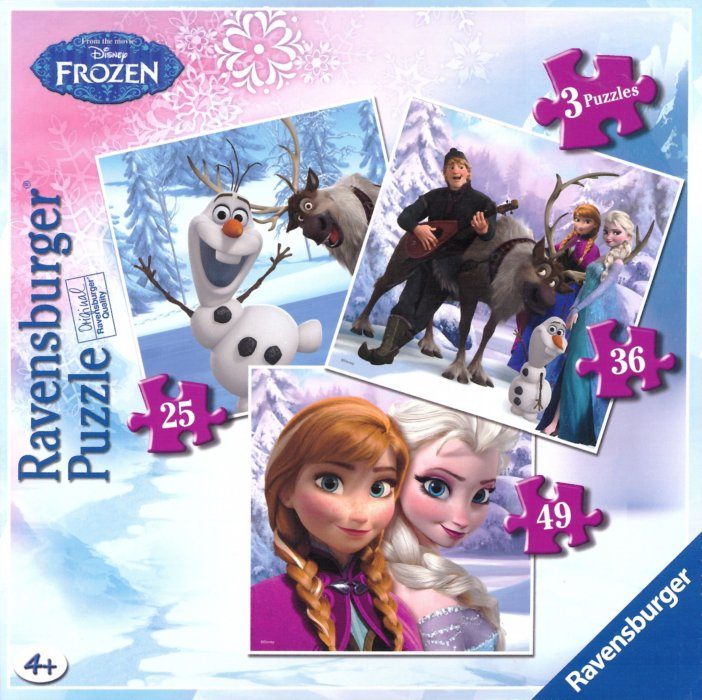 vloek bewaker insect Puzzle 3v1 Frozen: Anna, Elsa and Their Friends, 1 - 39 pieces | Puzzle -USA.com