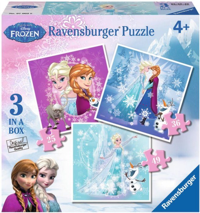 Puzzle 3v1 Congelat: Magic de iarna