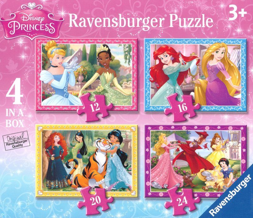 Puzzle 4in1 Disney Princess: zorgzaam