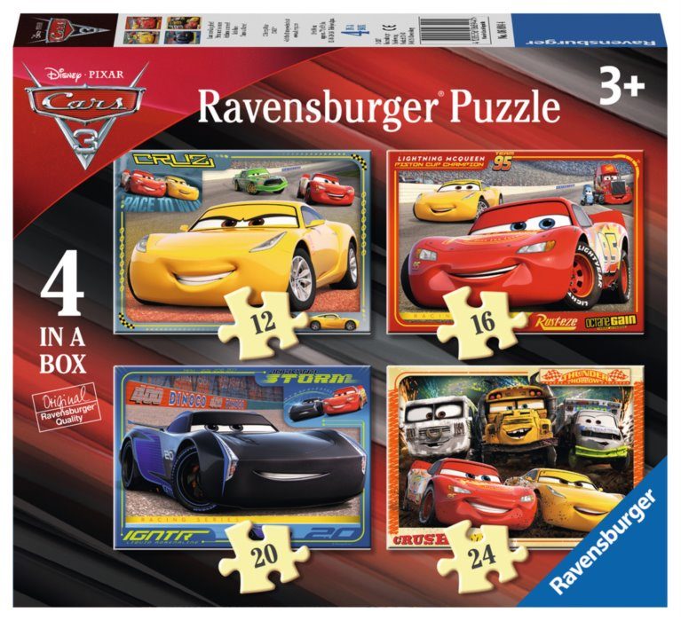 Puzzle 4v1 autók: lehetové teszi a verseny