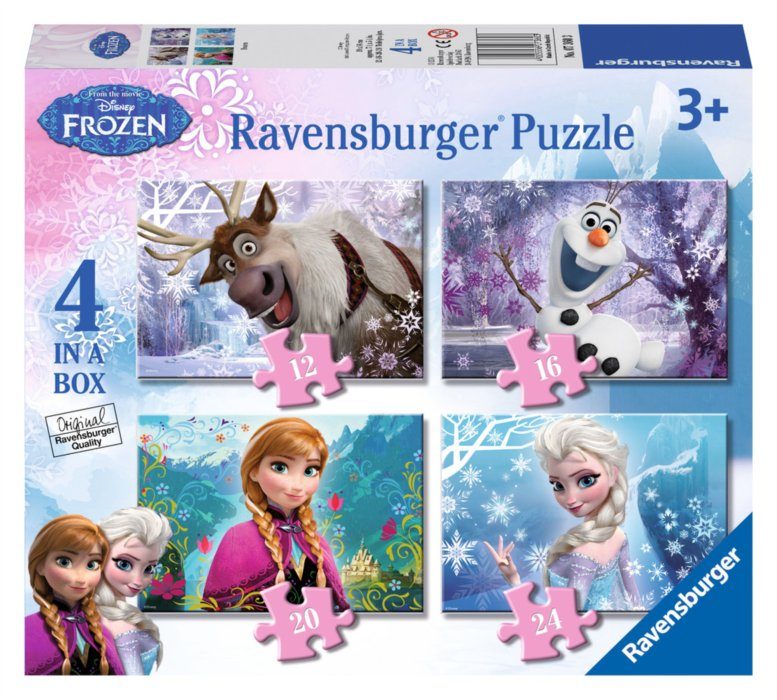 Puzzle 4v1 Frozen: ledové království