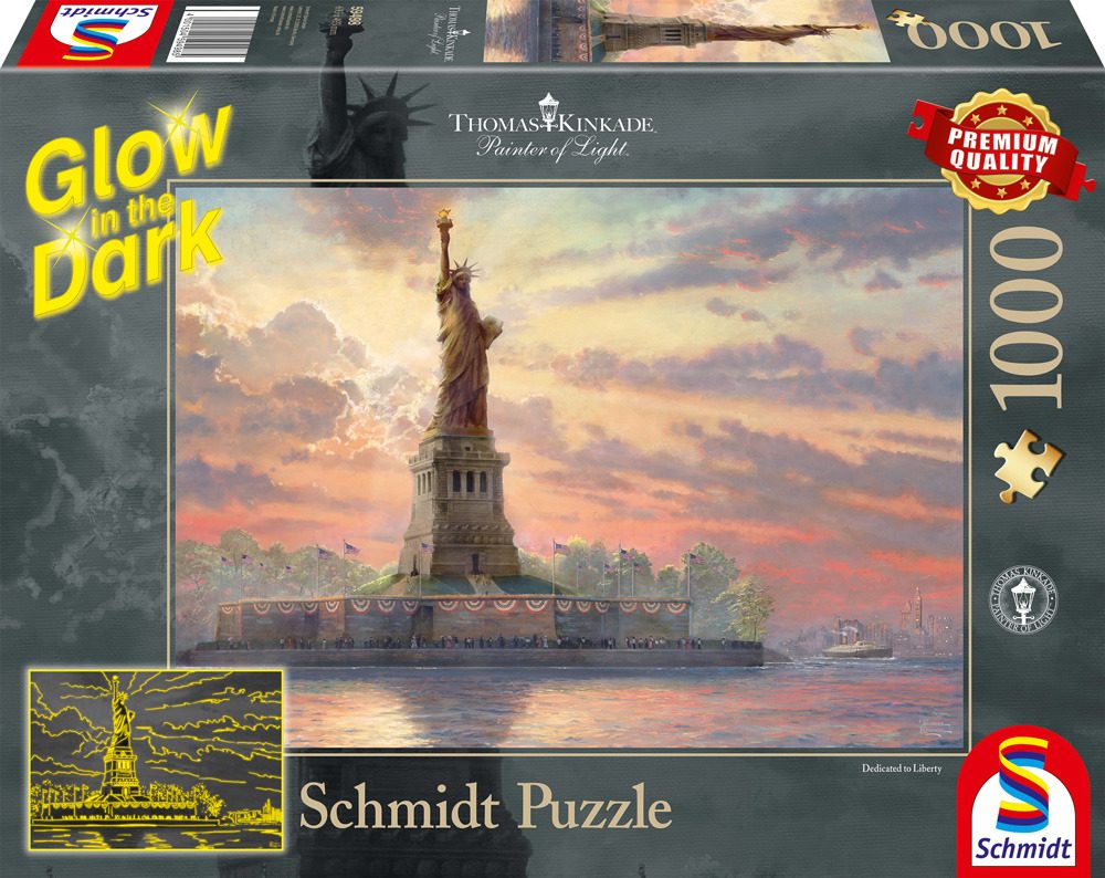 Puzzle Kinkade: Statue of Liberty at dusk