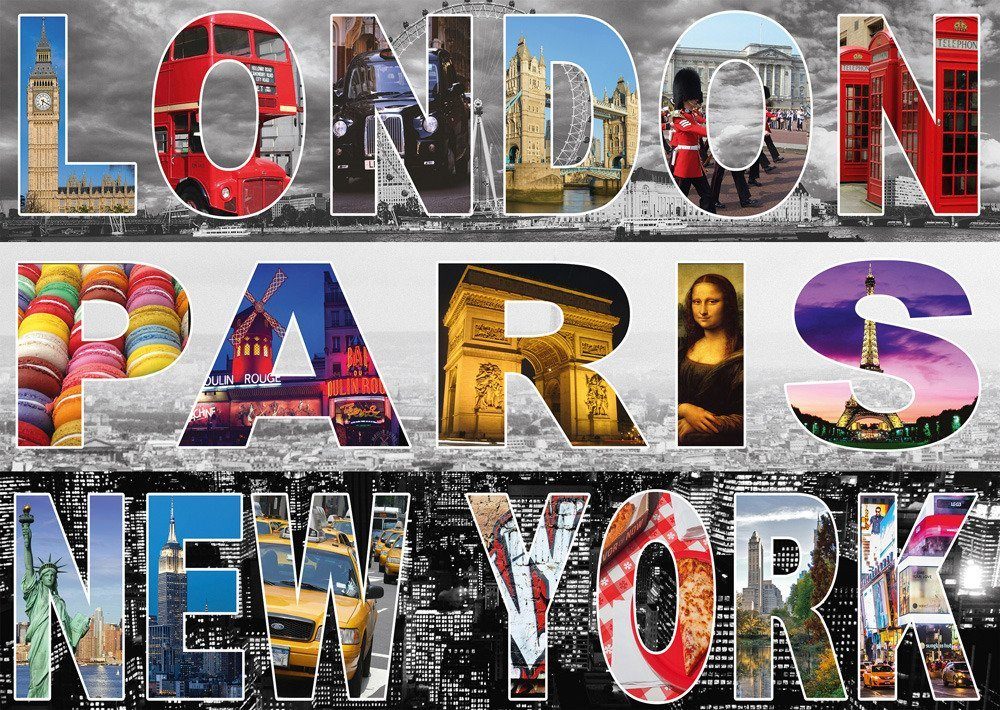 Puzzle London, Paris, New York