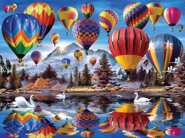 Puzzle Hőlégballonok az égen 