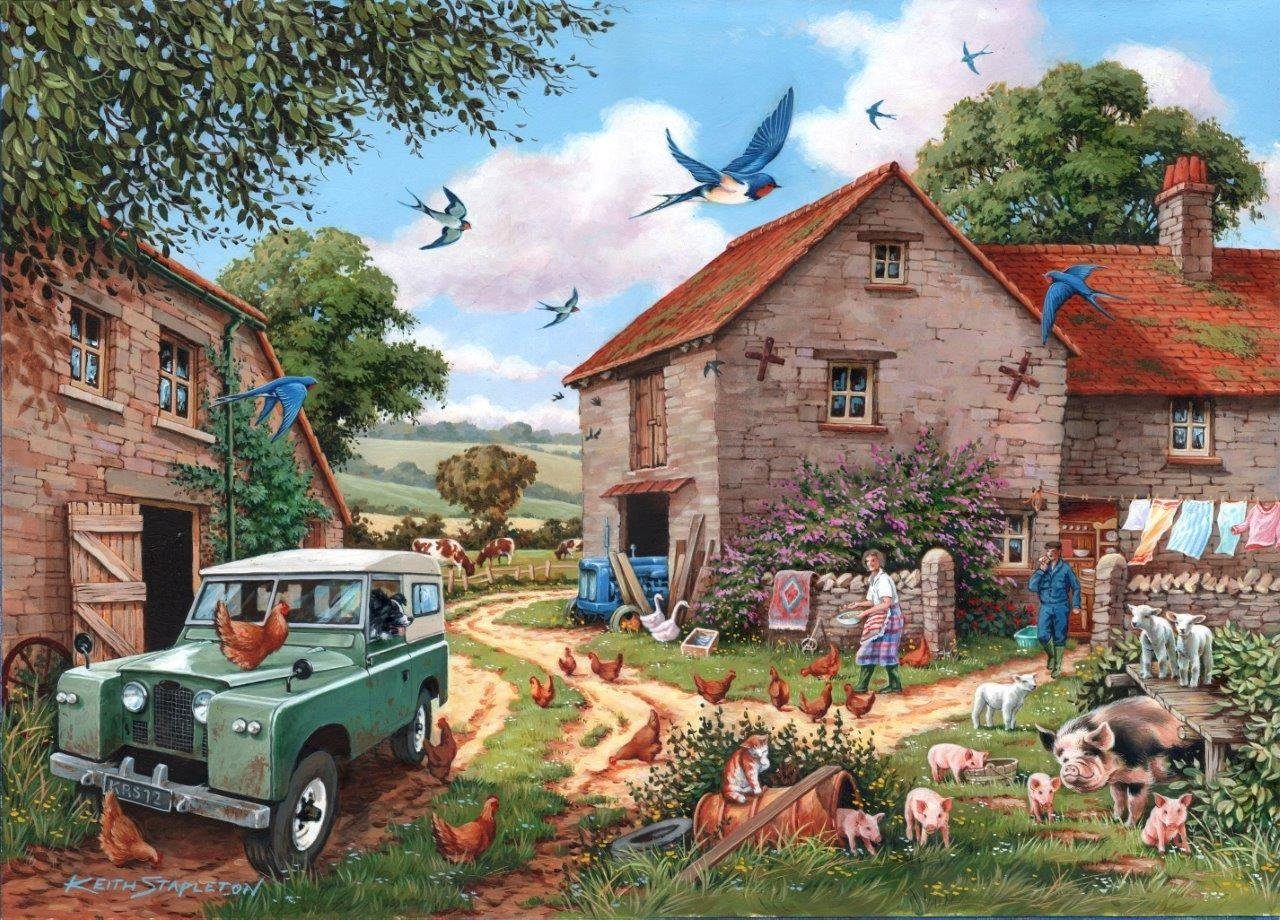 Кантри арт. Кейт Степлтон художник. Английской художницы Keith Stapleton. Уютные картины. Английская деревня в живописи.
