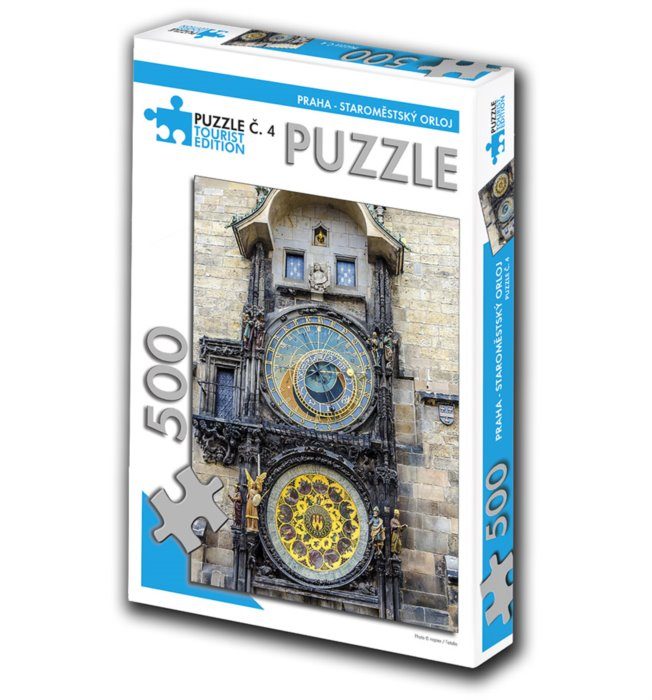 Puzzle Orloj, Óvárosi városháza déli oldalán látható óramű, Prága, Csehország