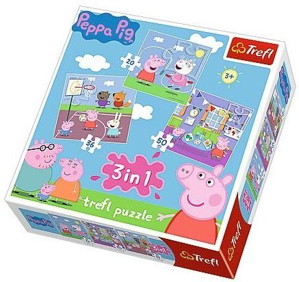 Puzzle 3v1 Piggy Peppa