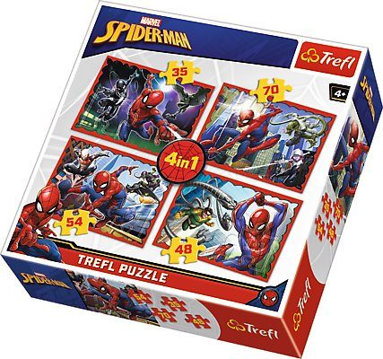 Puzzle 4v1 Spiderman, 1 - 39 pieces