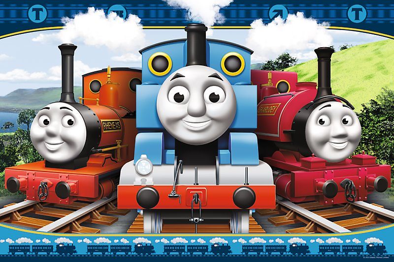 Puzzle Cheerful locomotives 24 maxi