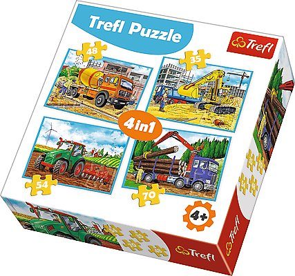 Puzzle 4in1 Working machines