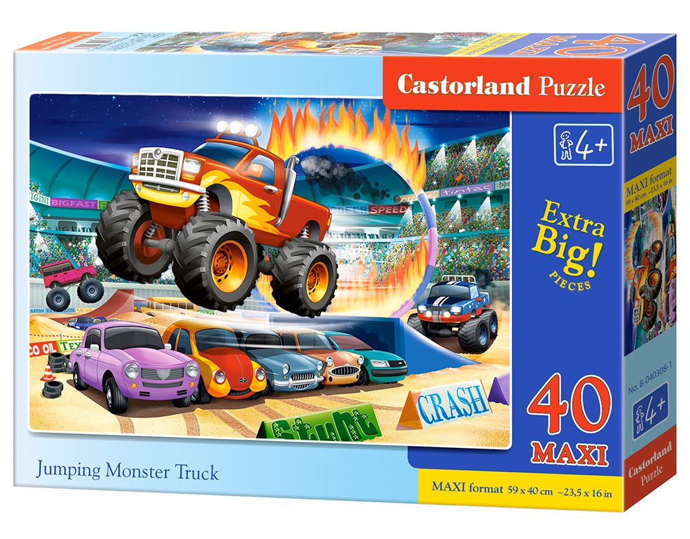 Puzzle Ugró Monster Truck 40 darabos maxi 