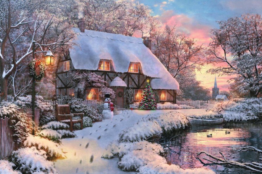 Puzzle Cottage invernale